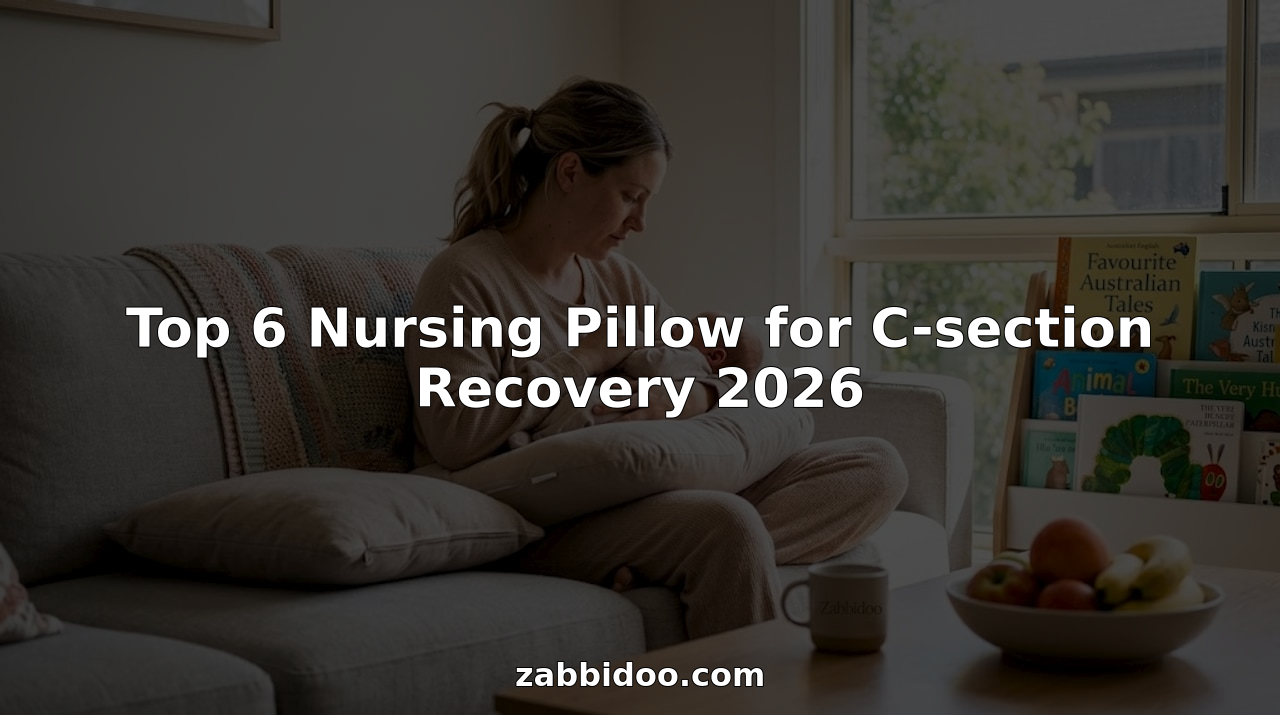 Mother with newborn using nursing pillow